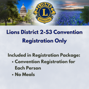 District Convention Registration Only